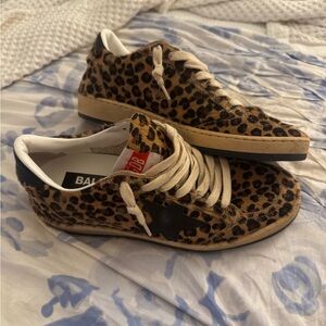 Golden Goose Ball star Leopard Print Sneakers
